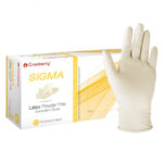 دستکش لاتکس کرنبری مدل SIGMA سایز Medium بسته 100 عددی