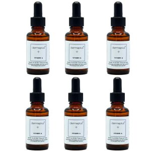 سرم ضد چروک درماپلاس مدل Vitamine A مناسب برای انواع پوست حجم 30 میلی لیتر بسته 6 عددی