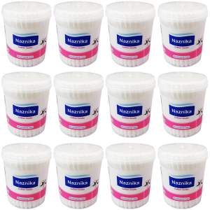 گوش پاک کن نازنیکا مدل MEF دوازده بسته 100 عددی