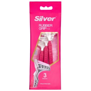 خود تراش سیلور مدل Rubber Grip بسته 3 عددی