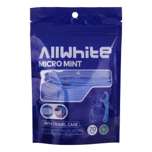 نخ دندان آل وایت مدل micro mint بسته 70 عددی
