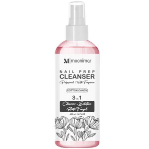 کلینزر کاشت ناخن مونیمار مدل cotton candy حجم 420 میلی لیتر