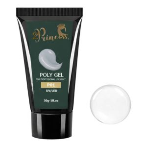 پلی ژل کاشت ناخن پرنسس مدل clear حجم 30 میلی لیتر