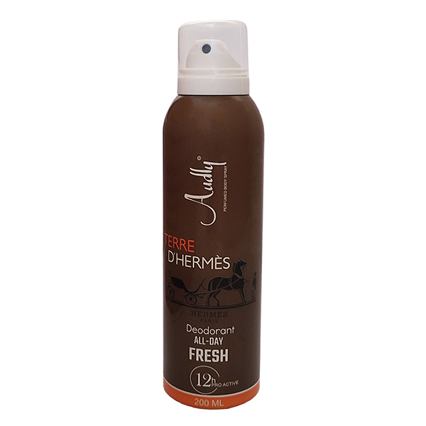 اسپری دئودورانت مردانه آدلی مدل Hermès حجم 200 میلی‌لیتر
