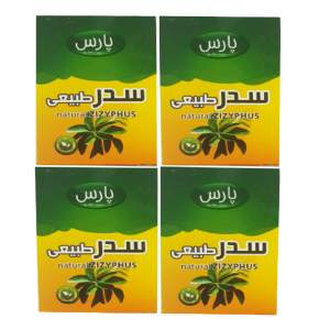 پودر تقویت کننده مو پارس محبوب حناء یزد مدل سدر طبیعی وزن 100 گرم بسته 4 عددی