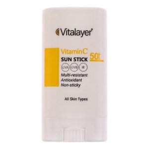 کرم ضد آفتاب بی‌رنگ صورت و بدن ویتالیر SPF 50 مدل Vitamin C ‌محافظ در برابر UVA و UVB مناسب برای انواع پوست حجم 20 میلی‌ لیتر