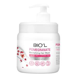 ماسک مو بیول مدل Pomegranate مناسب برای موی رنگ شده حجم 800 میلی لیتر