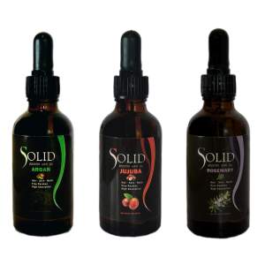 روغن نرمکننده سالید مدل آرگان جوجوبا و رزماری مناسب برای انواع مو حجم 150 میلیلیتر مجموعه 3 عددی