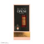 عطر جیبی زنانه صندل مدل بلک اوپیوم با رایحه گرم، طبیعت، شیرین، خوراکی حجم 25 میلی‌لیتر