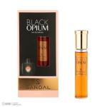 عطر جیبی زنانه صندل مدل بلک اوپیوم با رایحه گرم، طبیعت، شیرین، خوراکی حجم 25 میلی‌لیتر