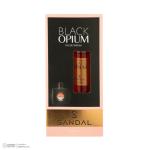 عطر جیبی زنانه صندل مدل بلک اوپیوم با رایحه گرم، طبیعت، شیرین، خوراکی حجم 25 میلی‌لیتر