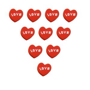 مهره فیمو طرح قلب مدل love کد mo 195 مجموعه 10 عددی