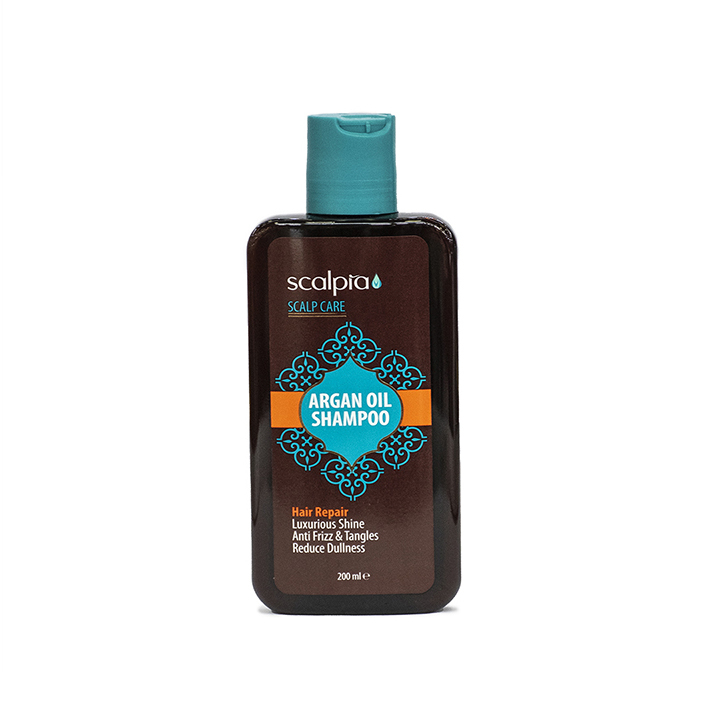 شامپو مو اسکالپیا مدل argan oil حجم 200 میلی لیتر