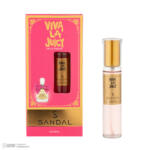 عطر جیبی زنانه صندل مدل VIVALA JUICY با رایحه شیرین و خنک حجم 25 میلی‌لیتر