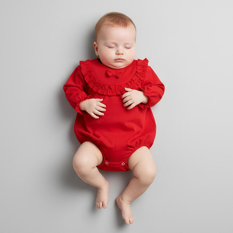 بادی آستین بلند دخترانه نوزادی مدل یلدا
